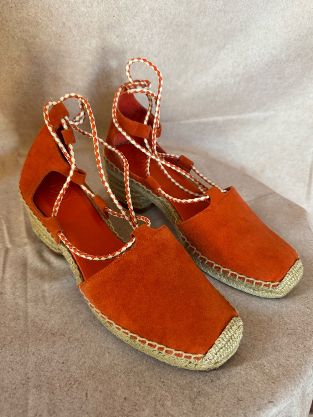 Tory Burch Positano Suede Lace-Up Espadrille